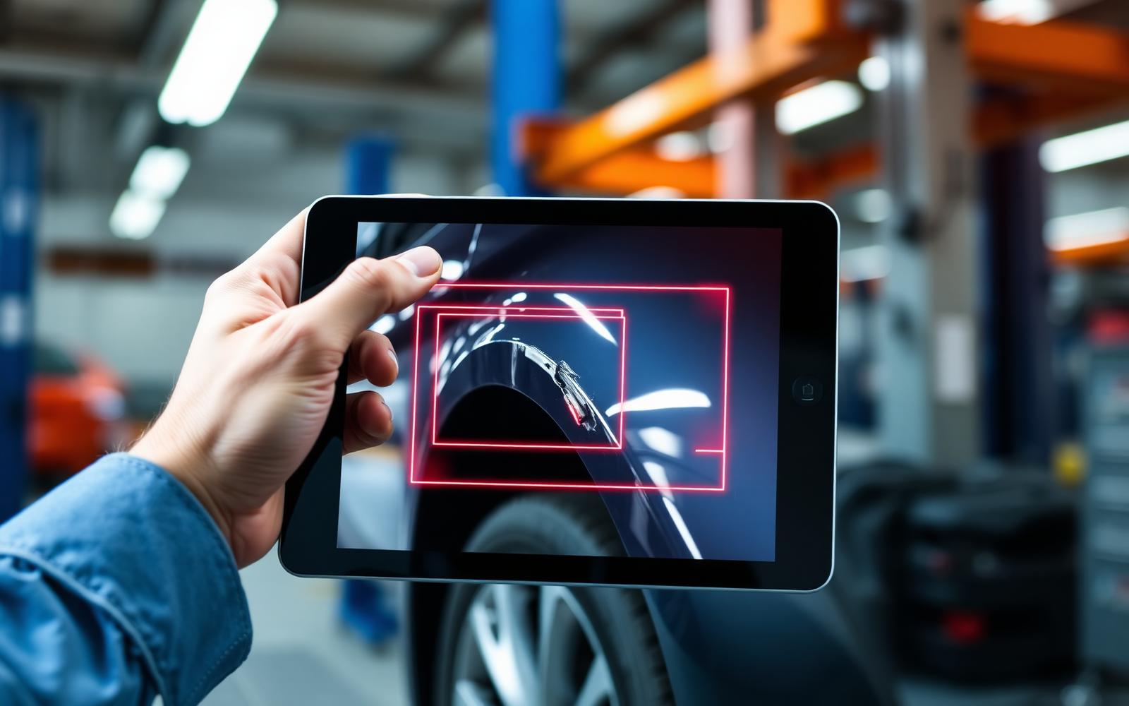 Tablet capturing damage estimate